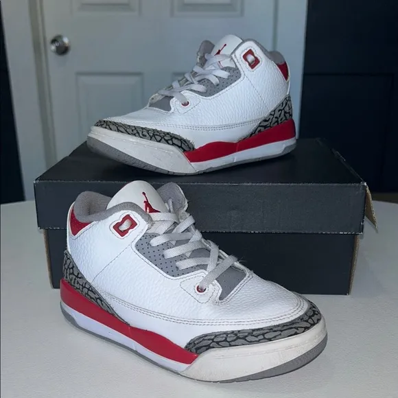Jordan 3 Retro PS “Fire Red” Youth Size 1Y