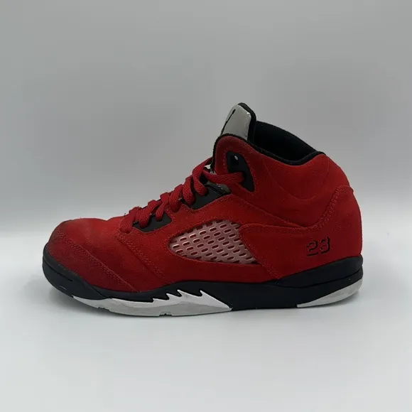 Jordan 5 Retro Raging Bull Basketball Shoes Youth Sz 2Y