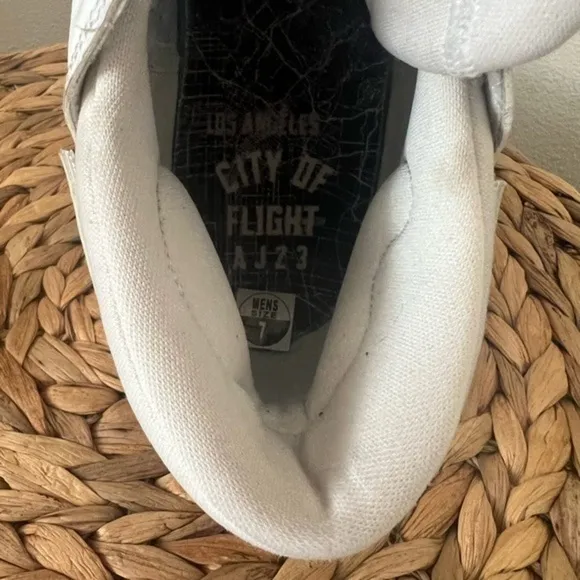jordan flight fresh white leather basketball shoes Nike