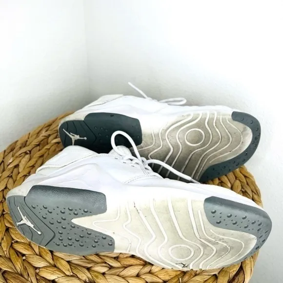 jordan flight fresh white leather basketball shoes Nike
