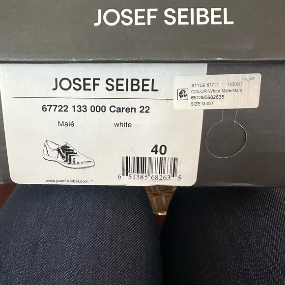 Josef Seibel Men’s White Slip On EU 40 US 7