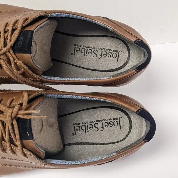 Josef Seibel Tyler Lace-Up Oxford Shoes, Brown, Mens 47 EU (US 14-14.5 M)