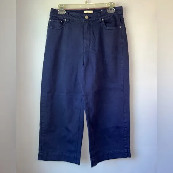 Joules Connie Wide Leg Crop Pants in Navy