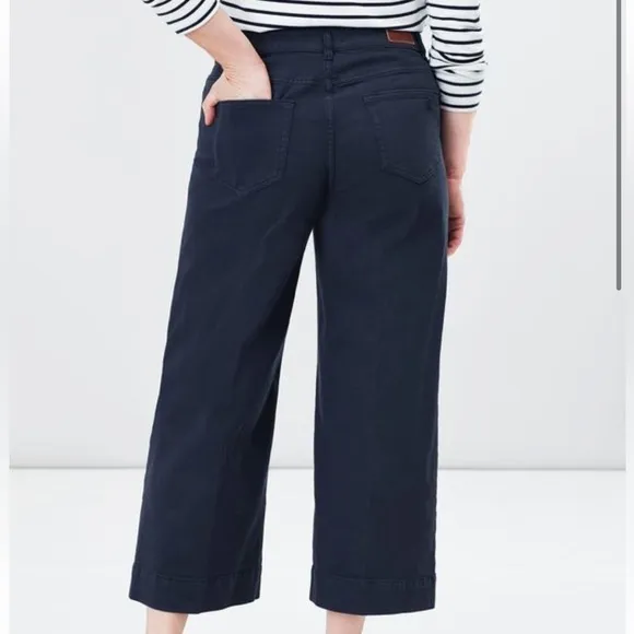 Joules Connie Wide Leg Crop Pants in Navy