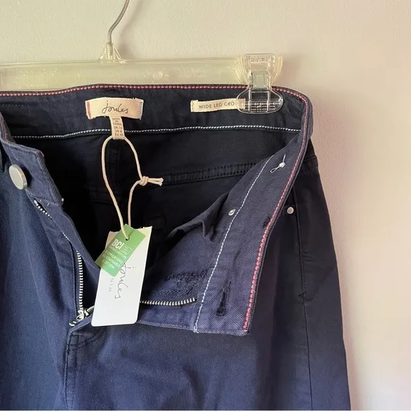 Joules Connie Wide Leg Crop Pants in Navy