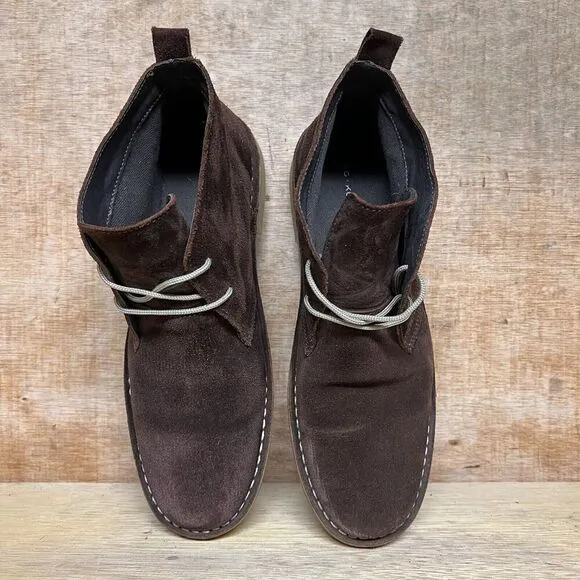 KG Kurt Geiger Men Size 11 US, 44 EU Shoes Ankle Desert Brown Suede Chukka Boots