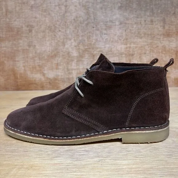 KG Kurt Geiger Men Size 11 US, 44 EU Shoes Ankle Desert Brown Suede Chukka Boots