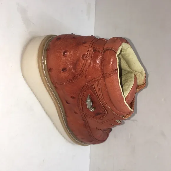 Kids Crocodile/Ostrich Print Leather kids shoes