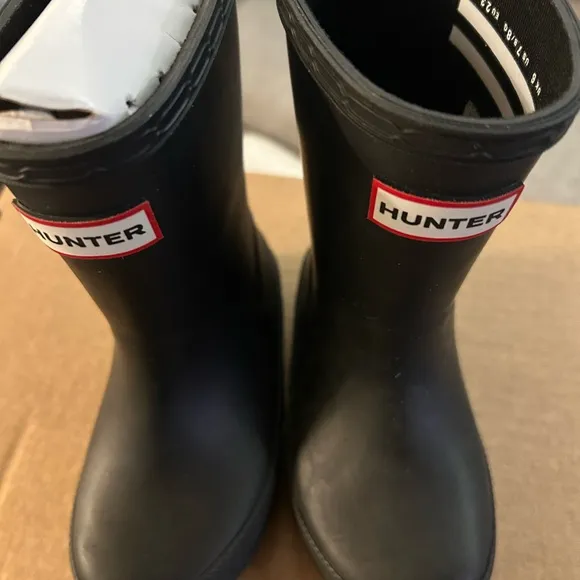 Kids First Classic Black Hunter Rain Boots Sz 7-8