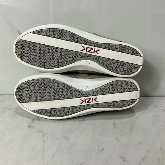 KIZIK Tan Leather Slip On Sneakers