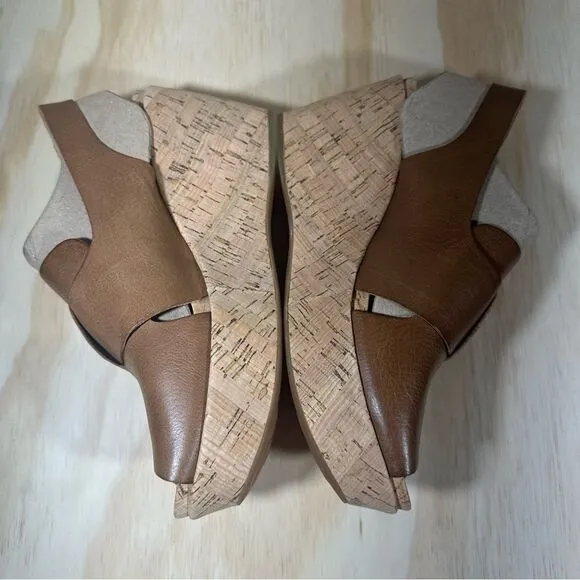 Kork Ease Alex Brown Leather Wedge Sandals Women’s Size 10 - New in Box