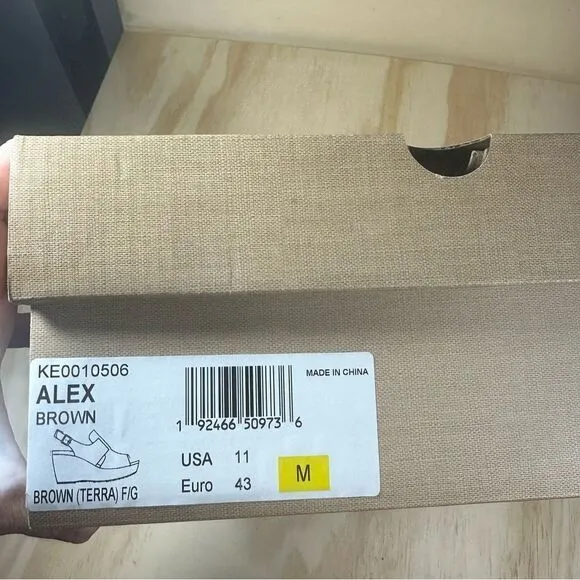 Kork Ease Alex Brown Leather Wedge Sandals Women’s Size 11 New in Box