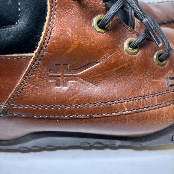 Kuru Quest Boots for Plantar Fasciitis Men's Size 11 Shoes Brown Leather Moc Toe