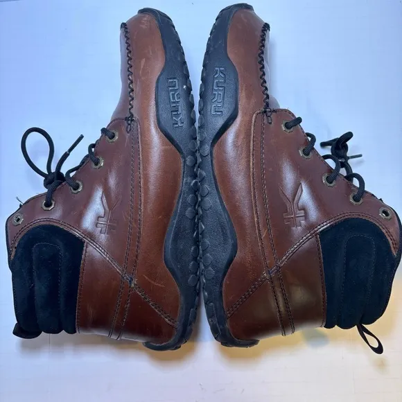 Kuru Quest Boots for Plantar Fasciitis Men's Size 11 Shoes Brown Leather Moc Toe