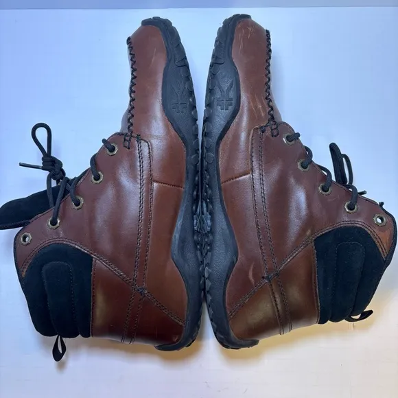 Kuru Quest Boots for Plantar Fasciitis Men's Size 11 Shoes Brown Leather Moc Toe