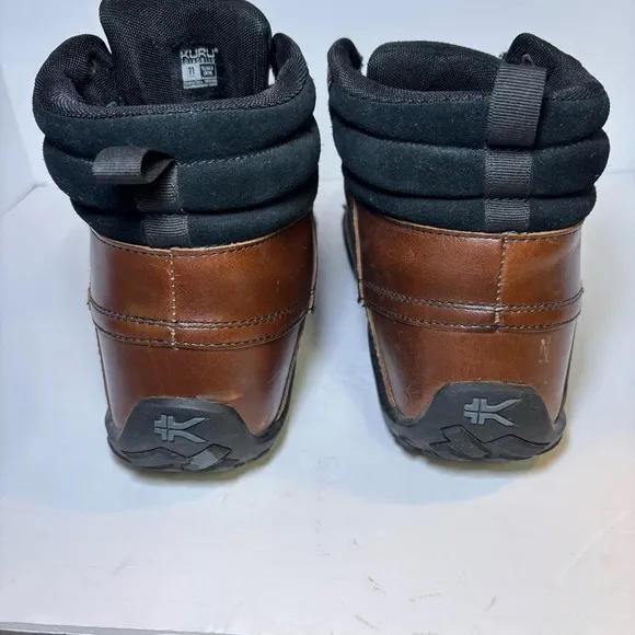 Kuru Quest Boots for Plantar Fasciitis Men's Size 11 Shoes Brown Leather Moc Toe