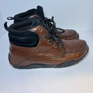 Kuru Quest Boots for Plantar Fasciitis Men's Size 11 Shoes Brown Leather Moc Toe