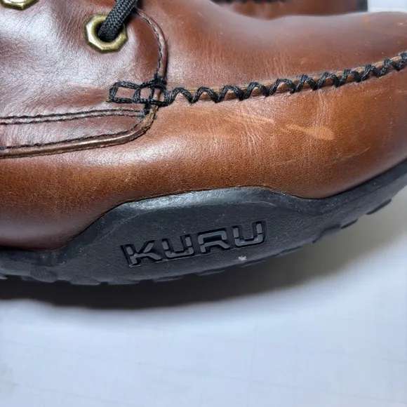 Kuru Quest Boots for Plantar Fasciitis Men's Size 11 Shoes Brown Leather Moc Toe