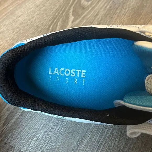 Lacoste Carnaby Leather Tennis Shoes‎ Digi White Logo Mens 10.5 UK 9.5 EU 44