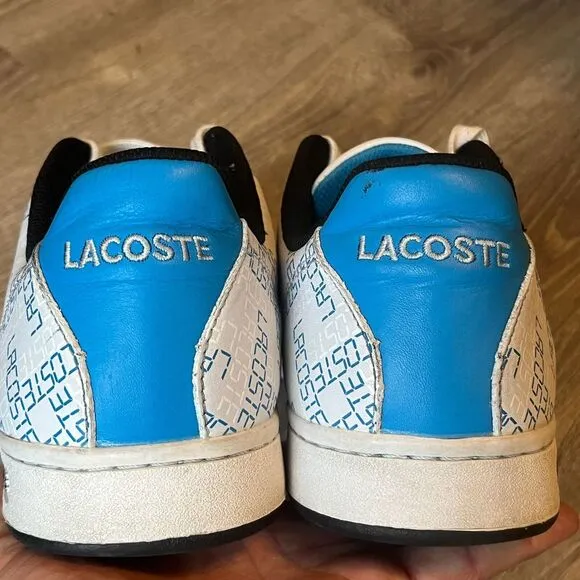 Lacoste Carnaby Leather Tennis Shoes‎ Digi White Logo Mens 10.5 UK 9.5 EU 44