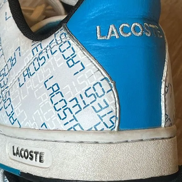 Lacoste Carnaby Leather Tennis Shoes‎ Digi White Logo Mens 10.5 UK 9.5 EU 44