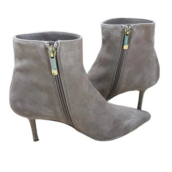 L'AGENCE Aimee Suede Ankle Boots Beige Women's Size 39.5 (US 9.5) NWOB