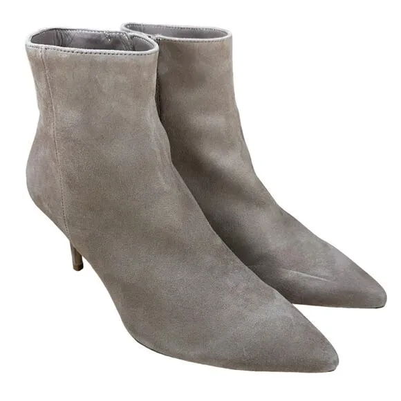 L'AGENCE Aimee Suede Ankle Boots Beige Women's Size 39.5 (US 9.5) NWOB