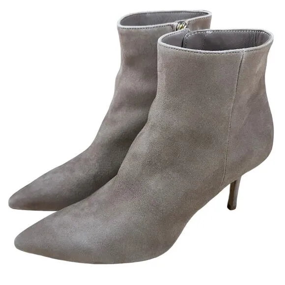 L'AGENCE Aimee Suede Ankle Boots Beige Women's Size 39.5 (US 9.5) NWOB