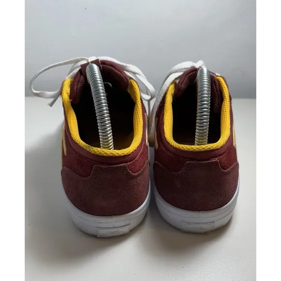 Lakai Skate Shoes, Men's 6.5, Burgundy/Yellow/Hite