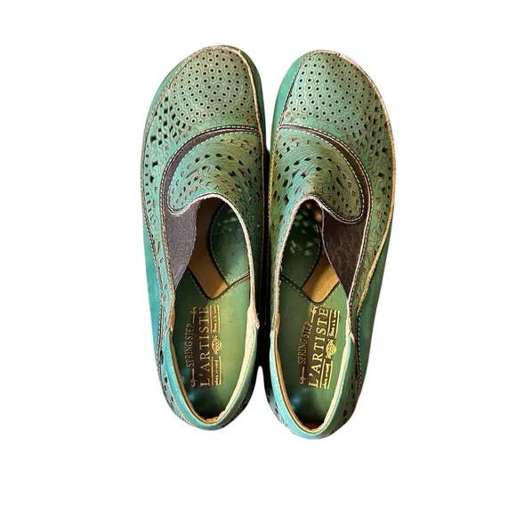 L’Artiste By Spring Step Anchorbank Sky Blue NWOT Slip On Clog Shoes Boho Sz 41