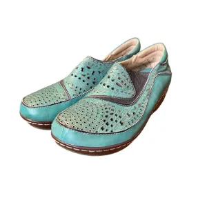 L’Artiste By Spring Step Anchorbank Sky Blue NWOT Slip On Clog Shoes Boho Sz 41
