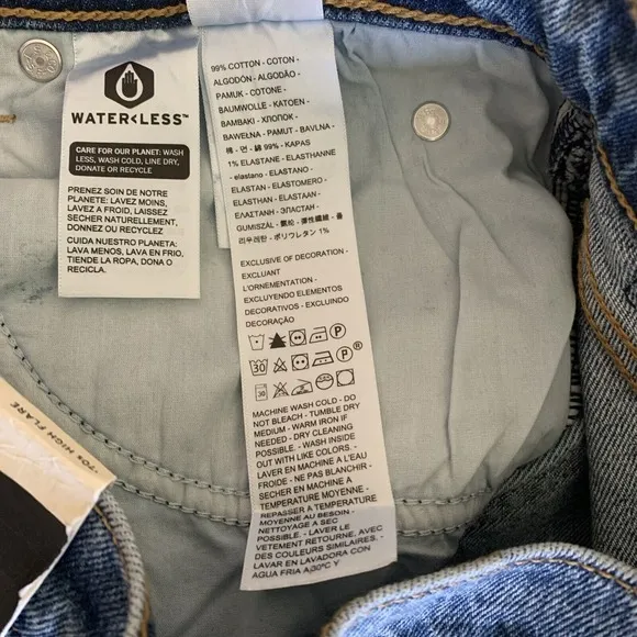 Levi's 70s High Flare Jeans Slim Fit High Rise Denim Blue Women's Size 30 x 32