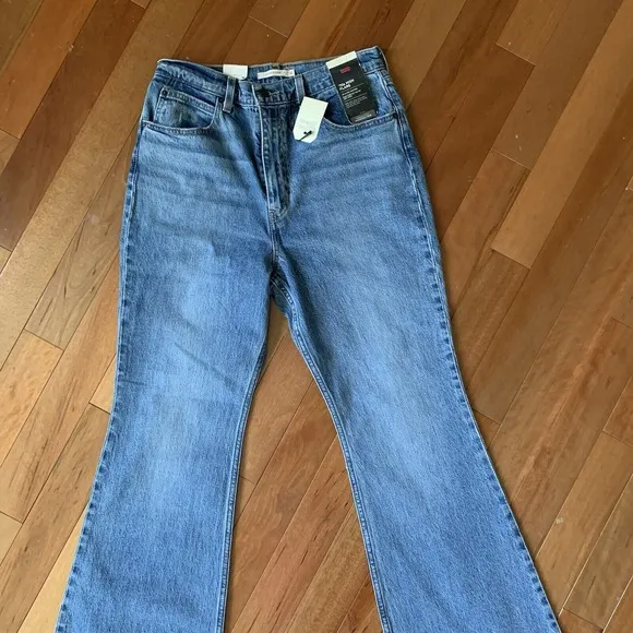 Levi's 70s High Flare Jeans Slim Fit High Rise Denim Blue Women's Size 30 x 32