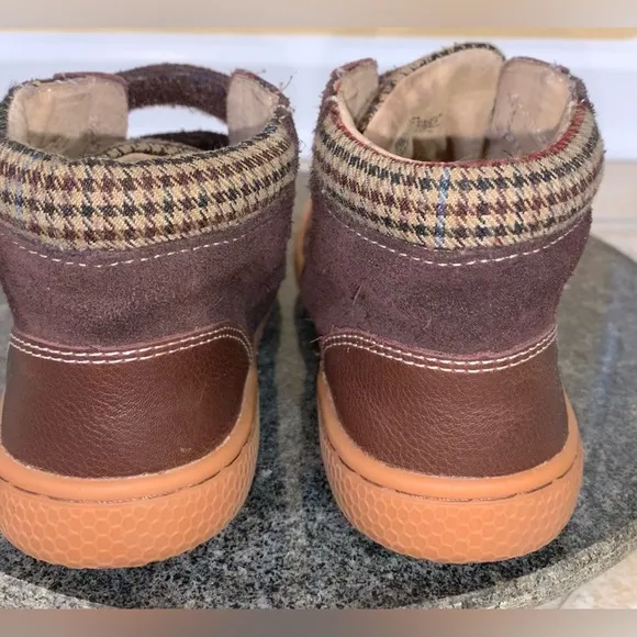 LIVIE &amp; LUCA BOYS Brown leather boots boys size 11