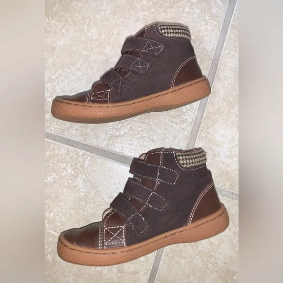 LIVIE &amp; LUCA BOYS Brown leather boots boys size 11