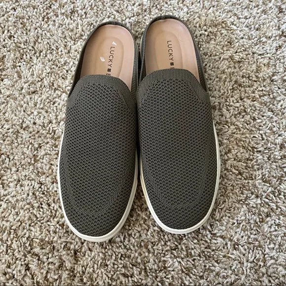 Lucky Brand Larlan Mule Slip On Shoes in Army Green Size 9