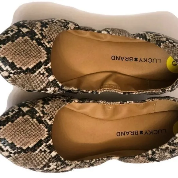Lucky Brand Women's Shoes 9 Leather Ballet animal