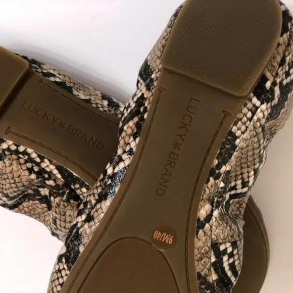 Lucky Brand Women's Shoes 9 Leather Ballet animal
