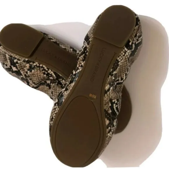 Lucky Brand Women's Shoes 9 Leather Ballet animal