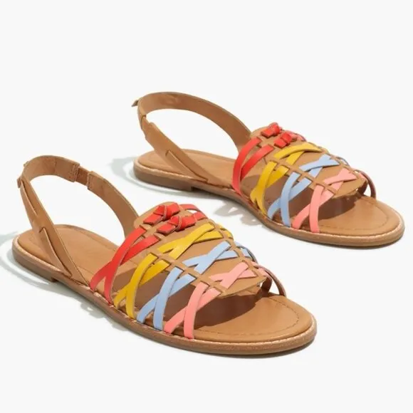 Madewell The Maya Huarache Leather Sandal, Size 9.5