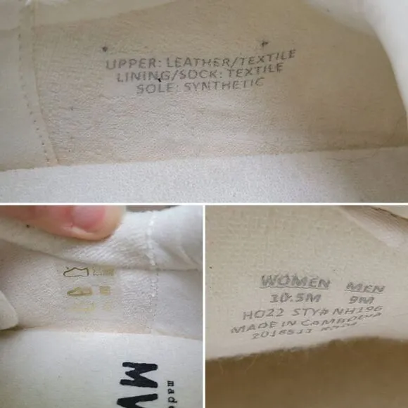 Madewell MWL League Sneakers Washed Nubuck Cloud Linen Multi Athletic Shoes 10.5