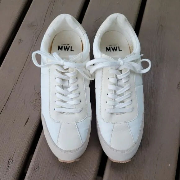 Madewell MWL League Sneakers Washed Nubuck Cloud Linen Multi Athletic Shoes 10.5