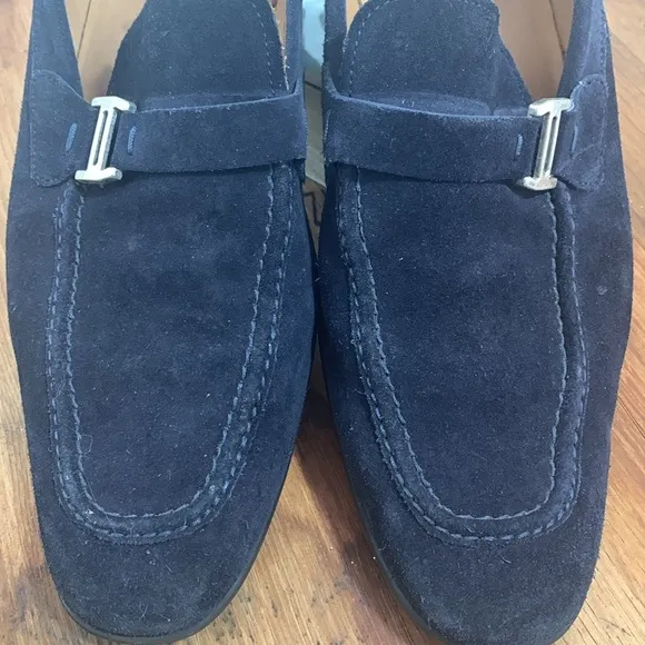 Magnanni | Blue Suede Slip On Loafers Shoes 9.5 M