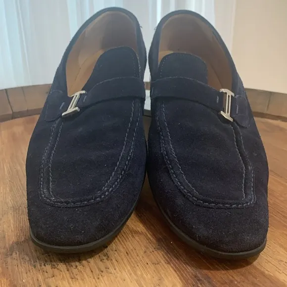 Magnanni | Blue Suede Slip On Loafers Shoes 9.5 M