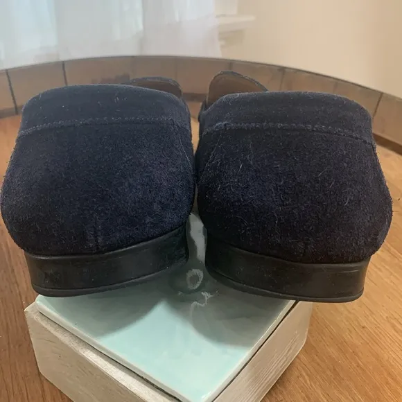 Magnanni | Blue Suede Slip On Loafers Shoes 9.5 M