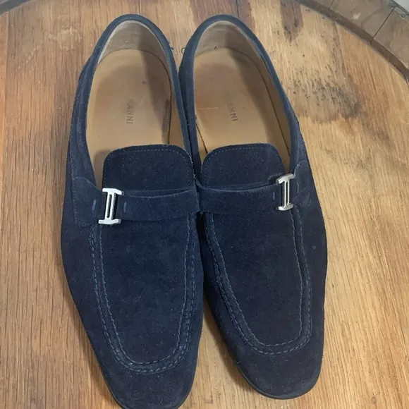 Magnanni | Blue Suede Slip On Loafers Shoes 9.5 M