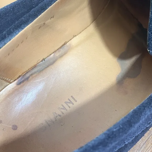 Magnanni | Blue Suede Slip On Loafers Shoes 9.5 M