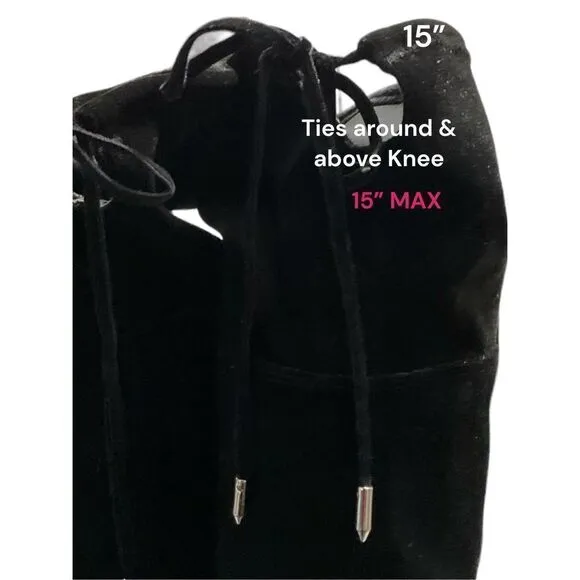 Marc Fisher Black Velvety Suede NWOT Above Knee Boots Size 8