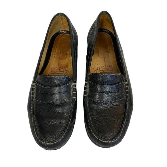 Martin Dingman  Bill Black Leather Penny Driving Loafer Shoes Size 11