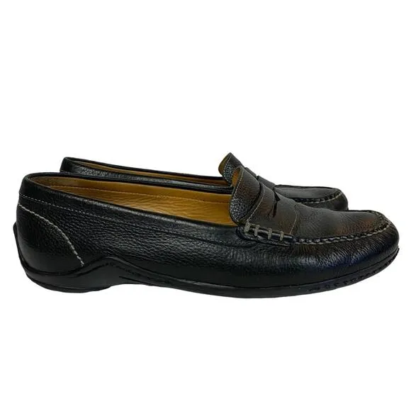 Martin Dingman  Bill Black Leather Penny Driving Loafer Shoes Size 11